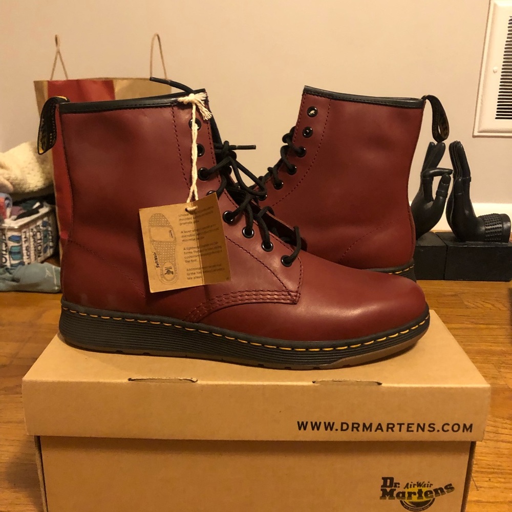 Newton Cherry Red Dr Martens